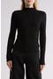 Funnel Neck Long Sleeve Textured Top
