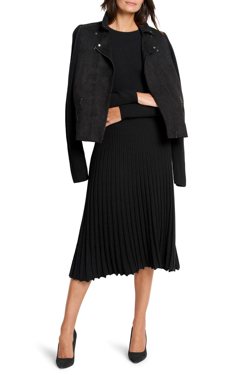 NIC+ZOE Mixed Media Moto Jacket, Alternate, color, 