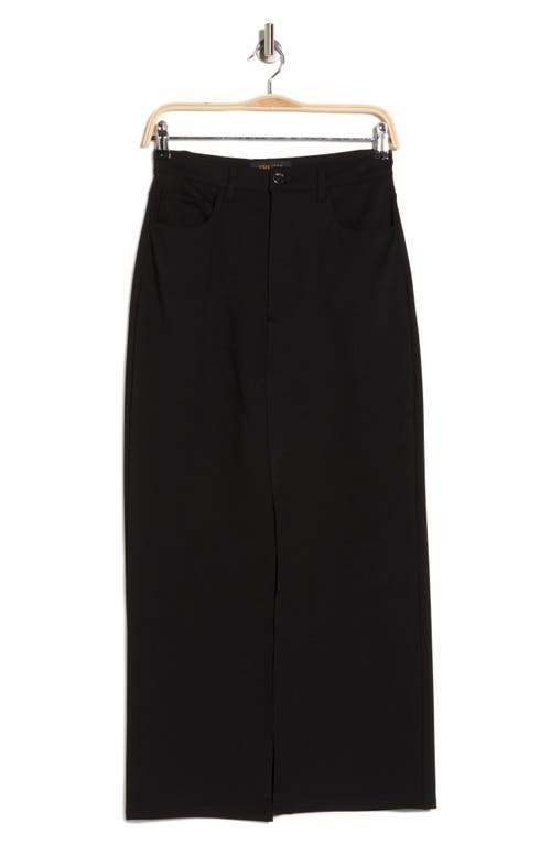 Truth Five-pocket Ponte Maxi Skirt In Black