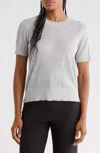 Variegated Rib Crewneck Sweater