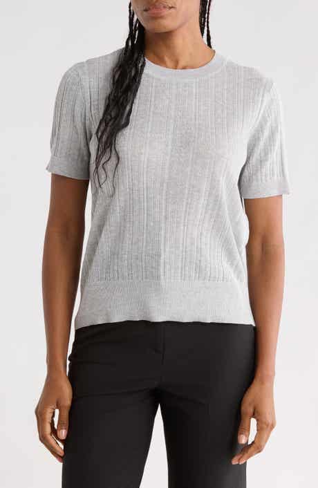 Variegated Rib Crewneck Sweater