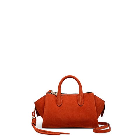 The Romilly - Suede Small Ziptop Satchel Bag