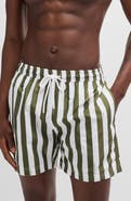 BOSS Teo Stripe Swim Trunks