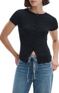 rag & bone The Knit Button T-Shirt