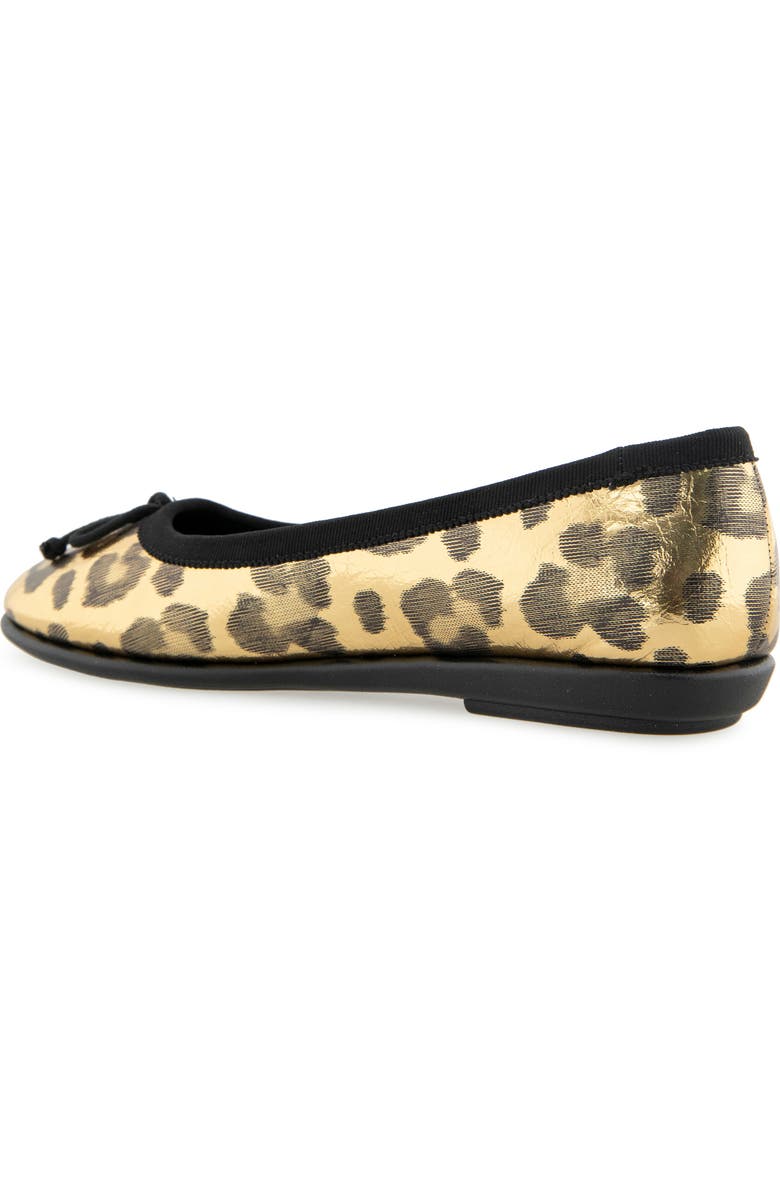 Aerosoles Homebet Ballet Flat, Alternate, color, Gold Met Leopard Faux Leather
