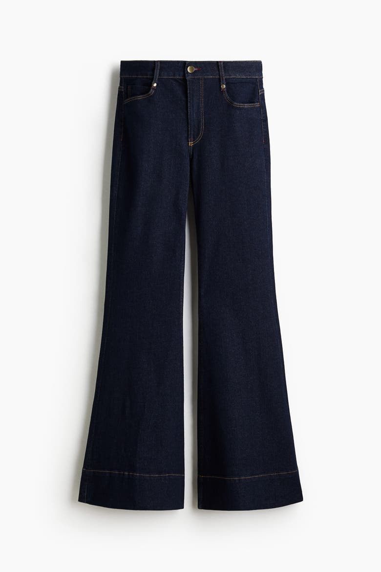 Flared High Jeans, Alternate, color, Dark denim blue
