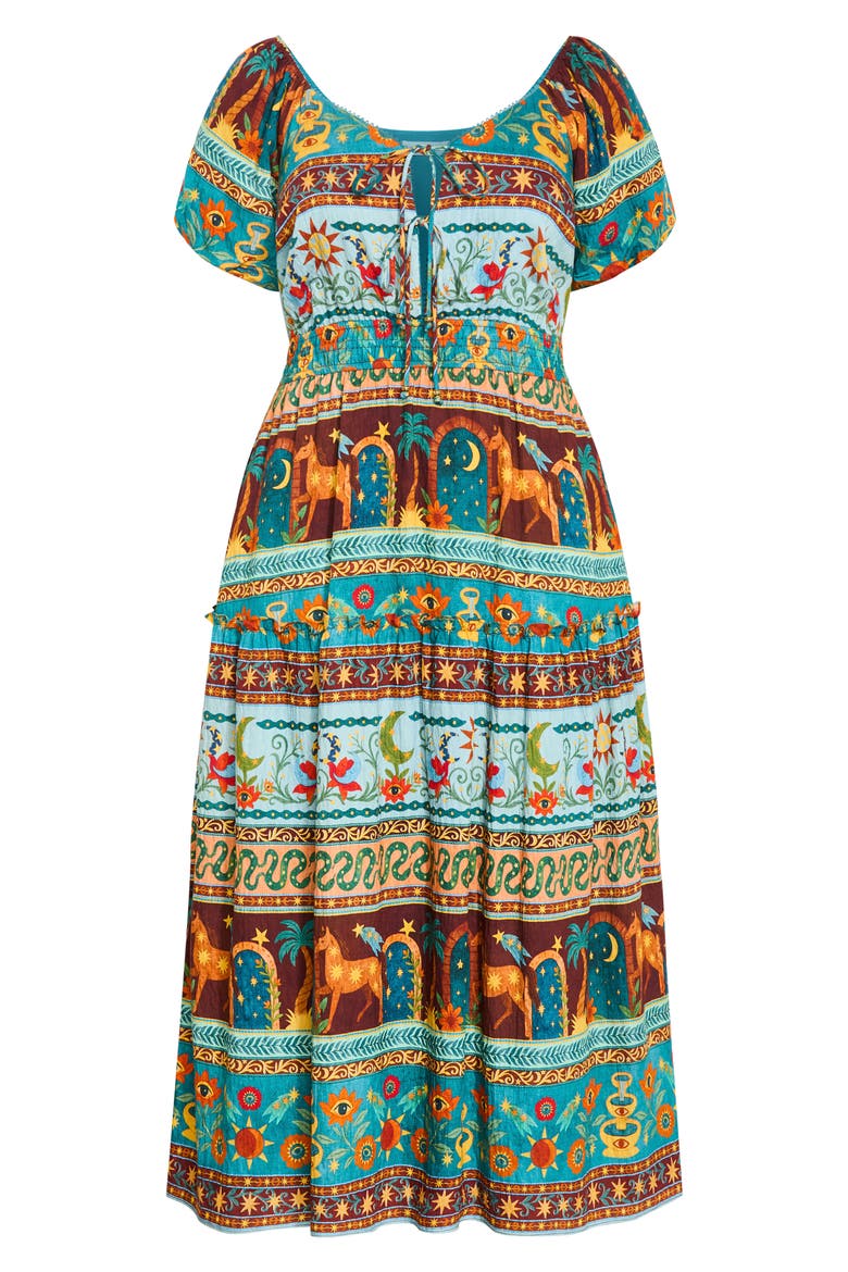 Amaria Print Smocked Waist Maxi Dress, Alternate, color, PARADISO