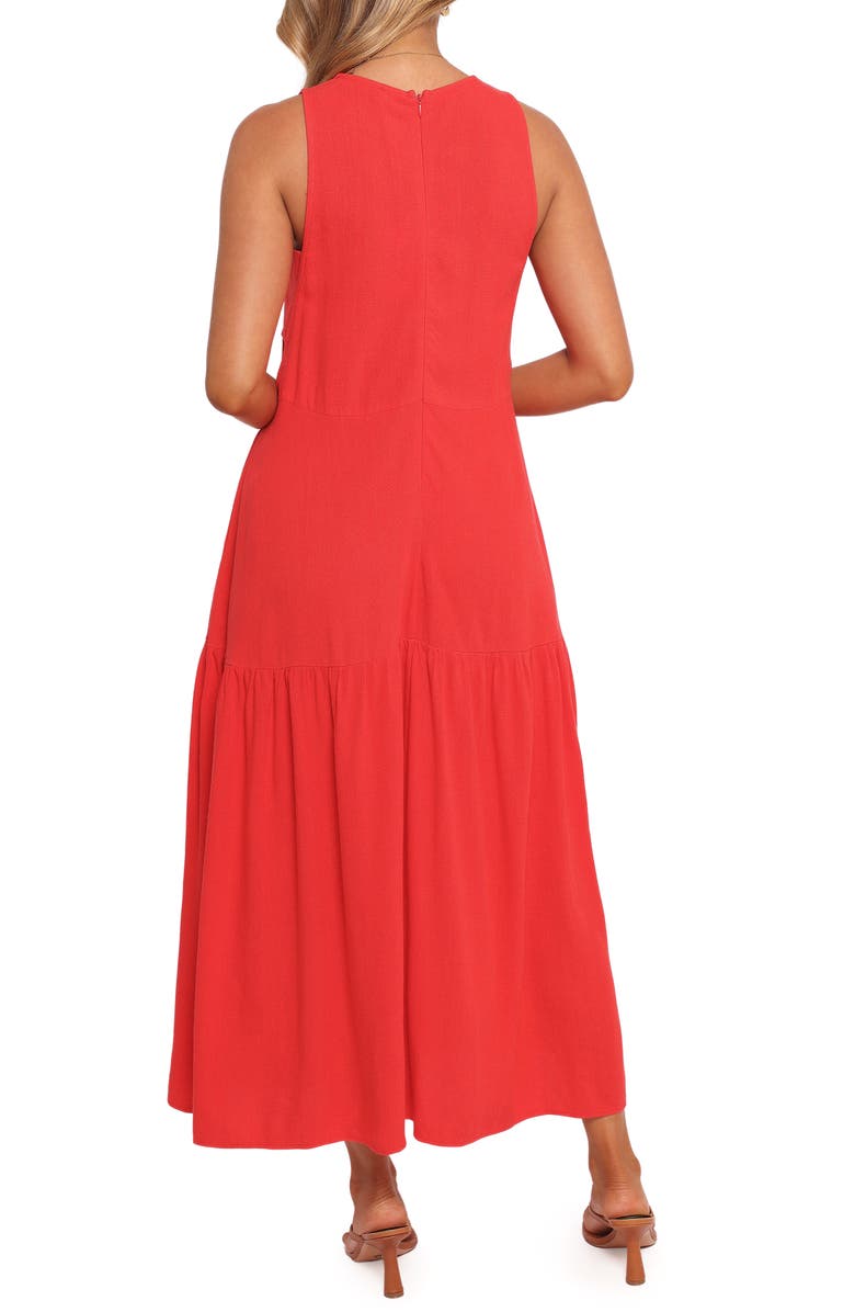 Petal & Pup Almudena Midi Dress, Alternate, color, Red