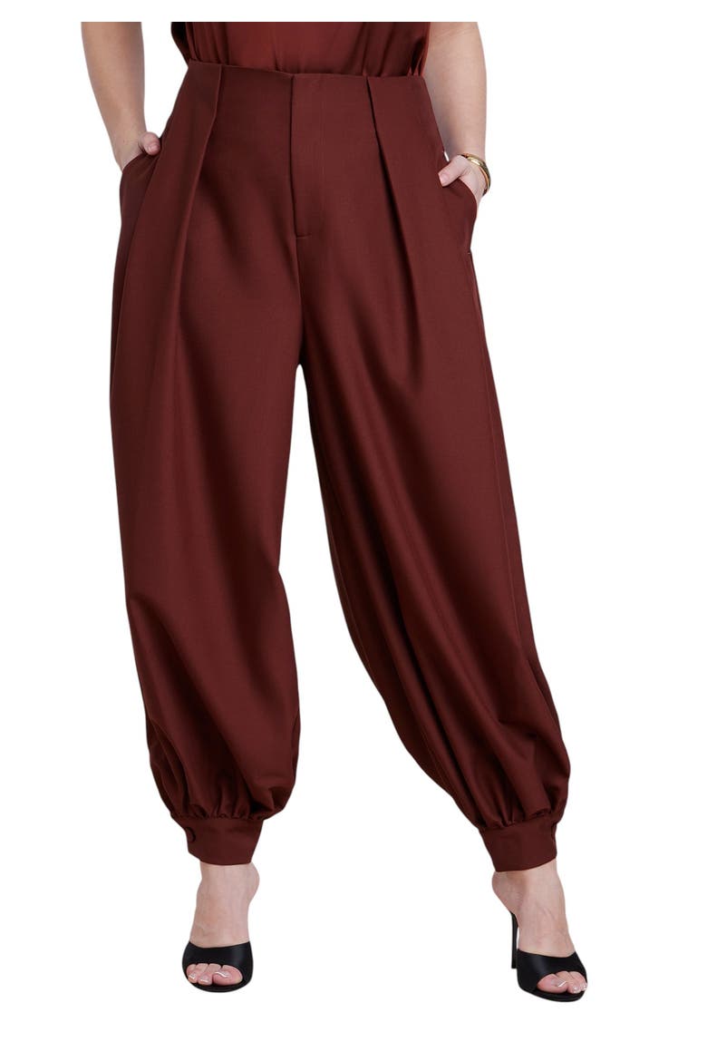 Balloon Trouser With Pleats, Main, color, CABERNET