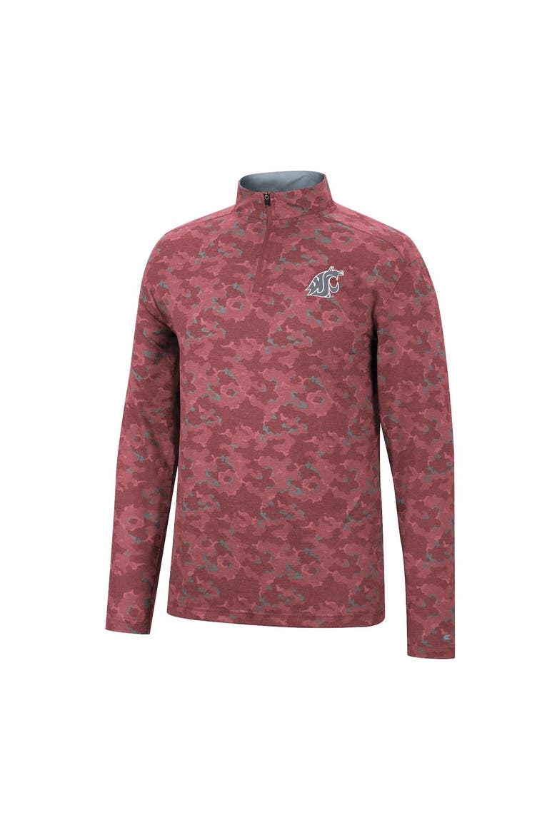 Men's Colosseum Crimson Washington State Cougars Tivo Quarter-Zip Jacket, Alternate, color, Crimson