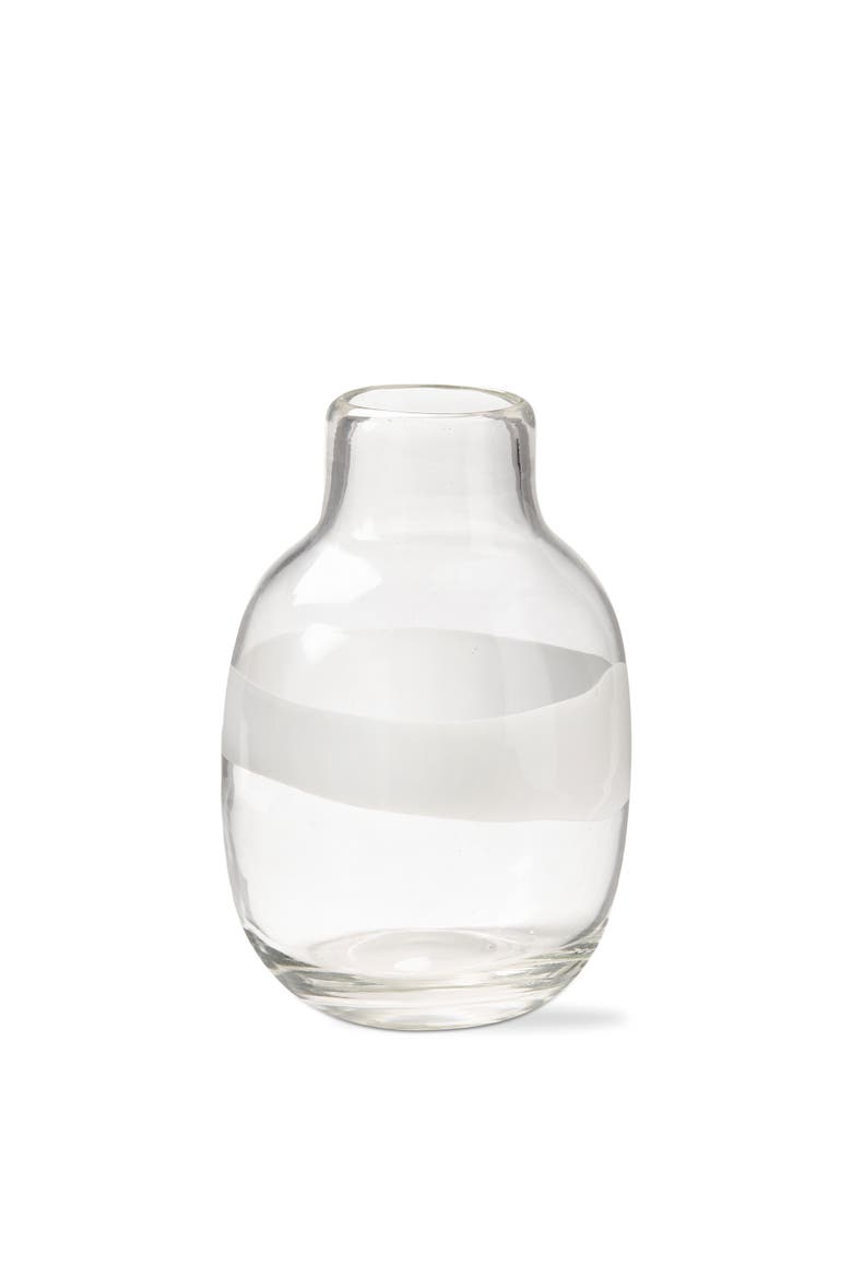 Headlands Small White Multi Glass Decorative Vase, Main, color, White