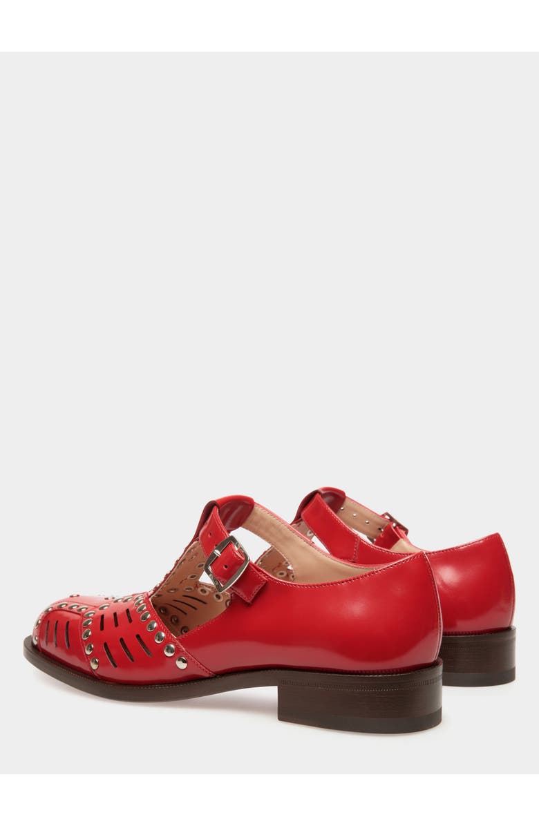 Bally Spiegel Flat Sandal in Leather, Alternate, color, Red