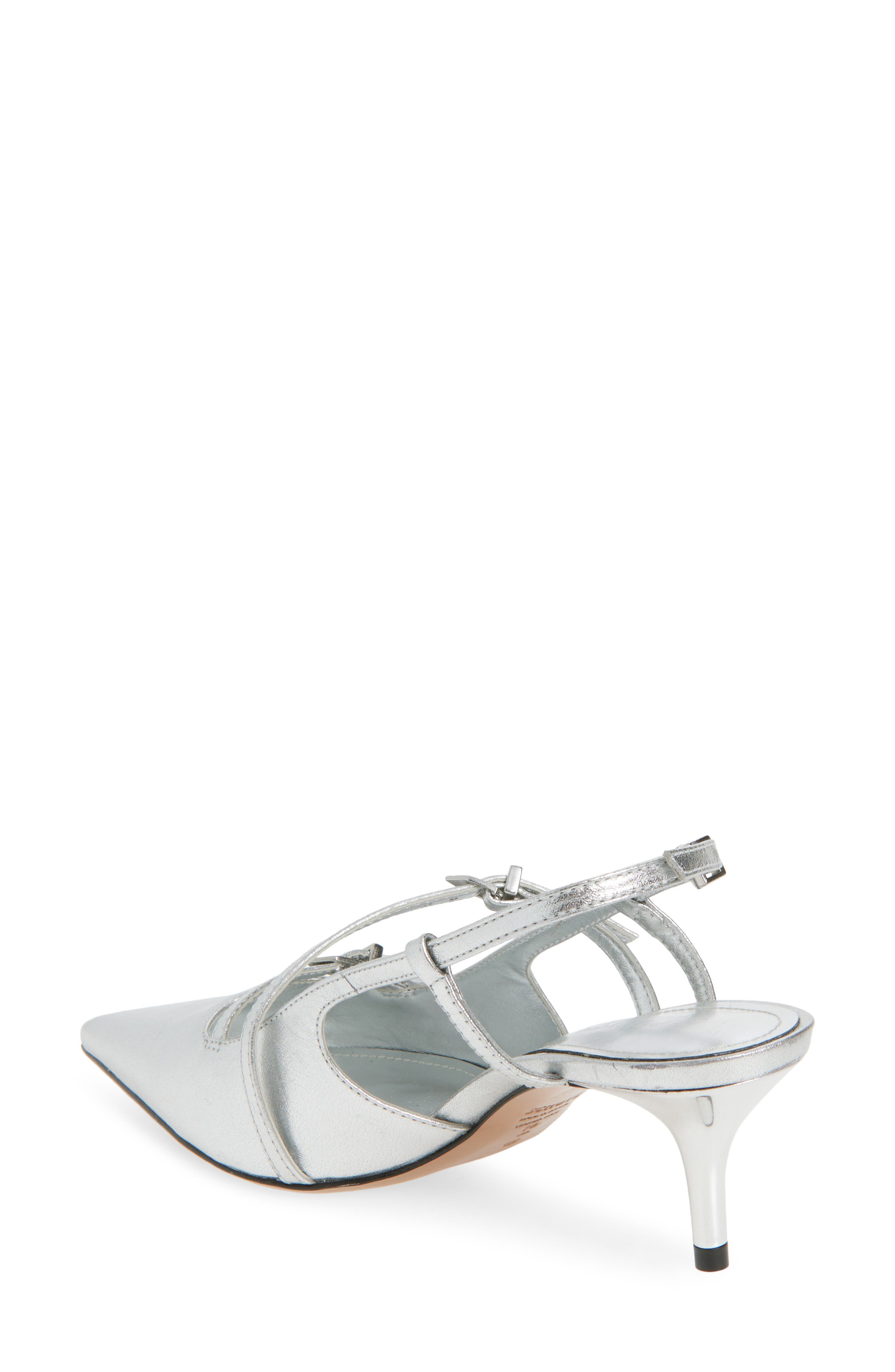 Schutz Stacy Kitten Heel Slingback Pump, Alternate, color, Carbone