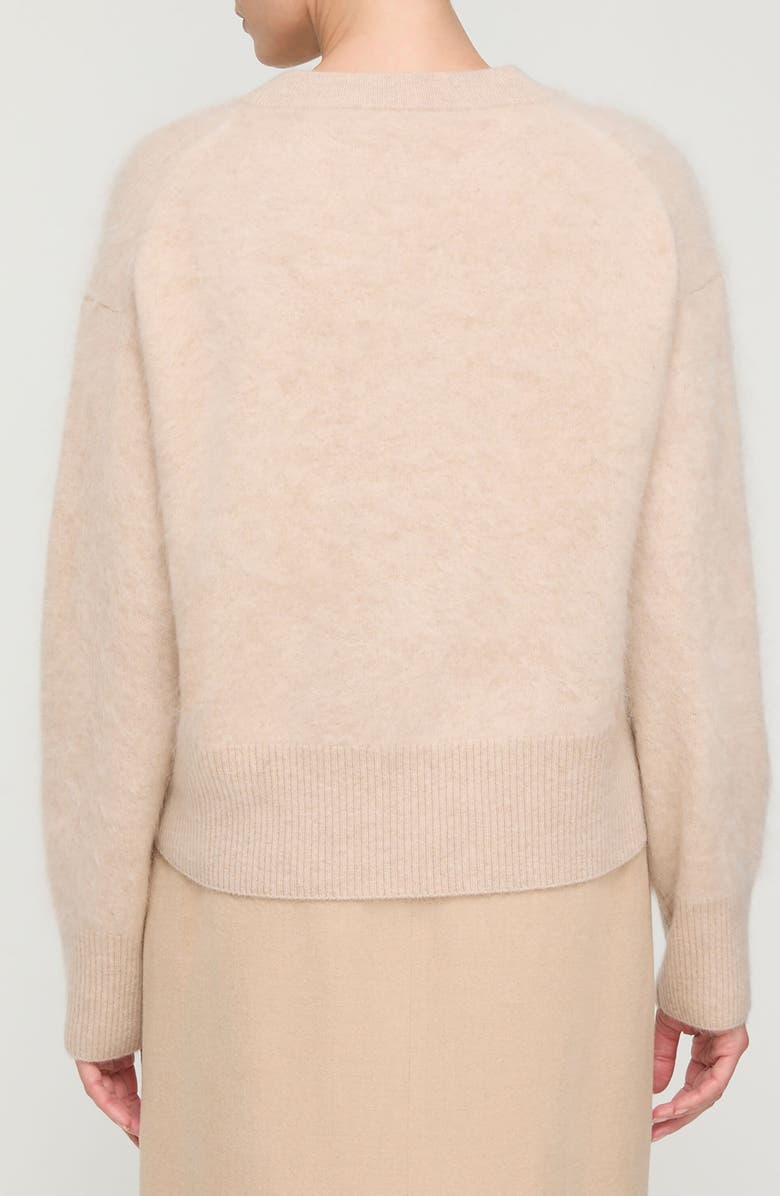 Lafayette 148 New York Brushed Cashmere Cardigan, Alternate, color, Natural Melange