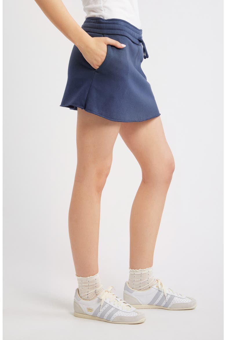 Cotton Blend Fleece Miniskort, Alternate, color, NAVY INDIGO