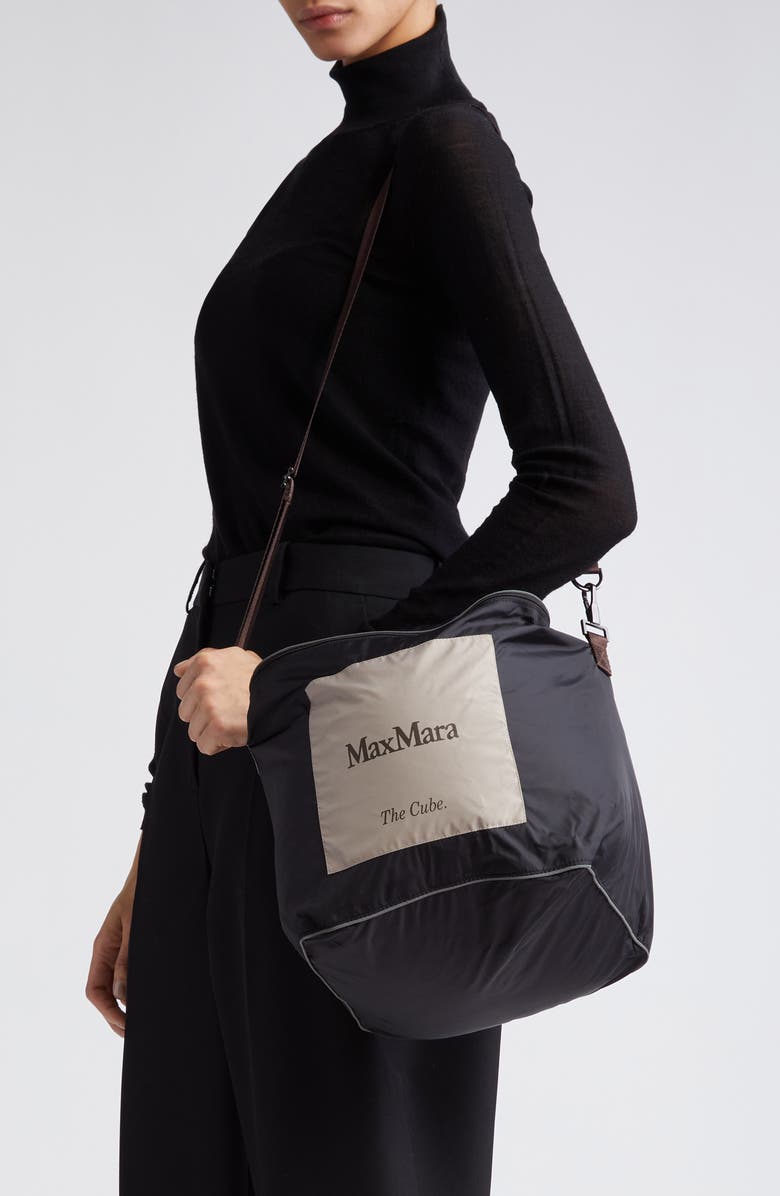 Max Mara Novet The Cube Reversible Hooded Long Down Coat With Two Belts, Alternate, color, 