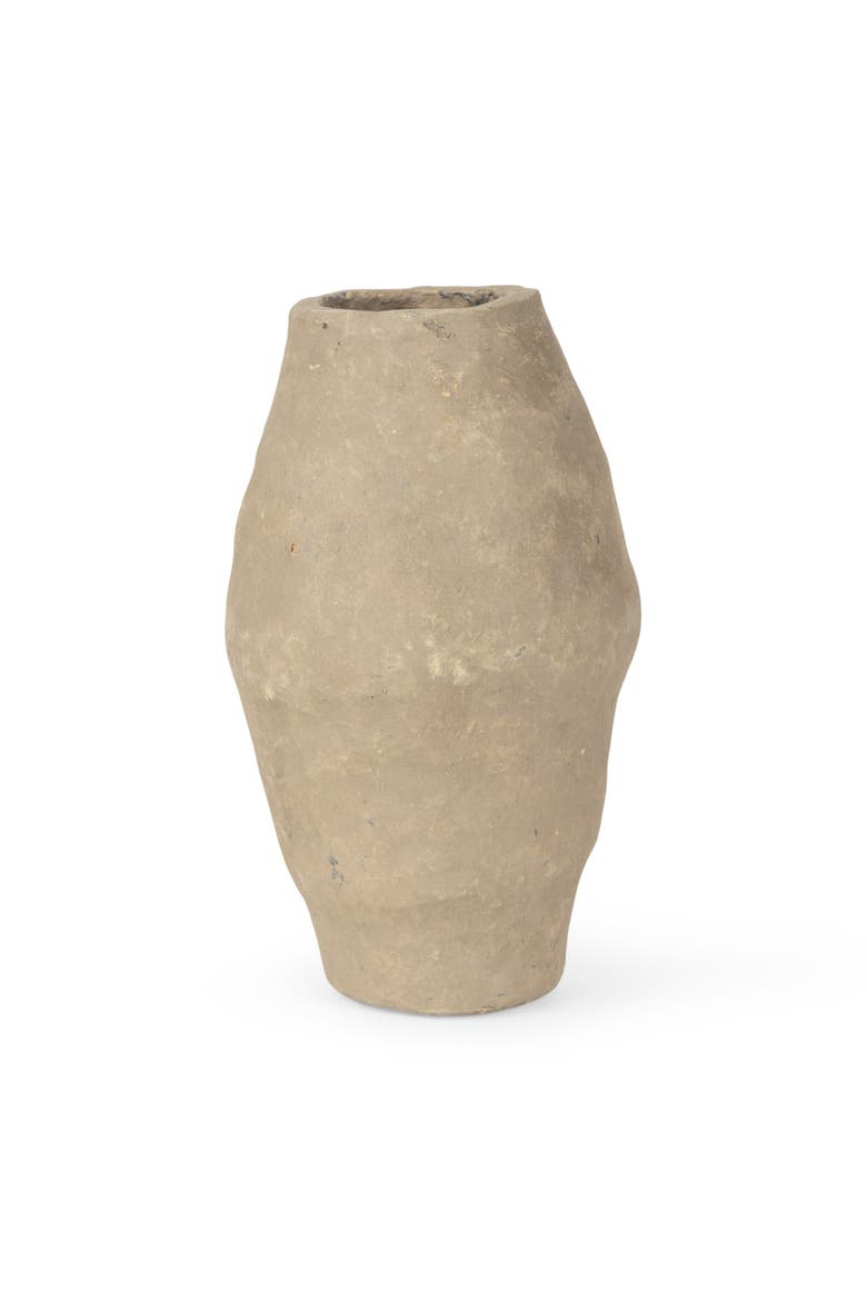 Rundal Paper Mache Vase, Main, color, Grey