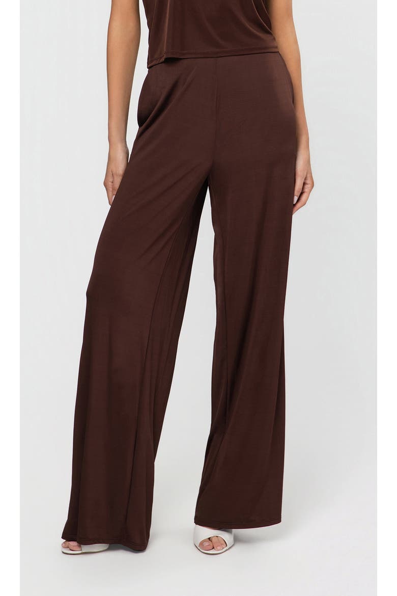 Kelela Sheen Jersey Pants, Main, color, Coco