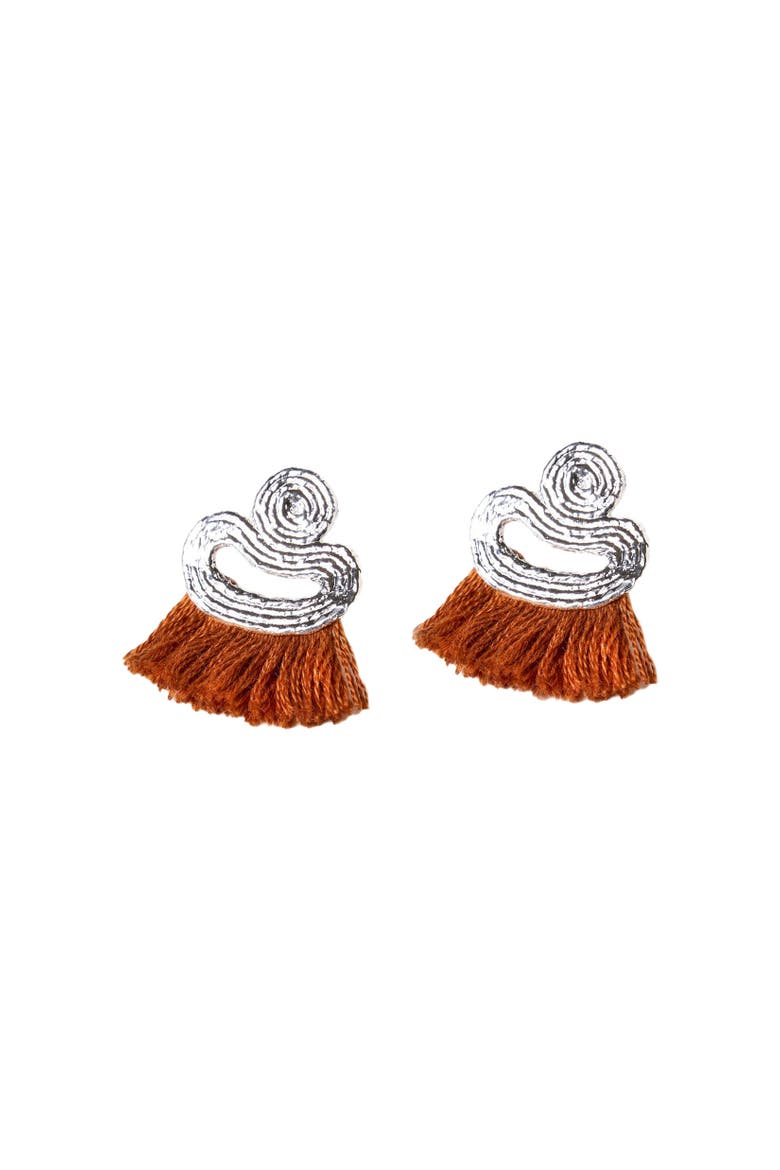 Sonia Tassel Earrings - Sterling Silver, Main, color, Silver, Ochré