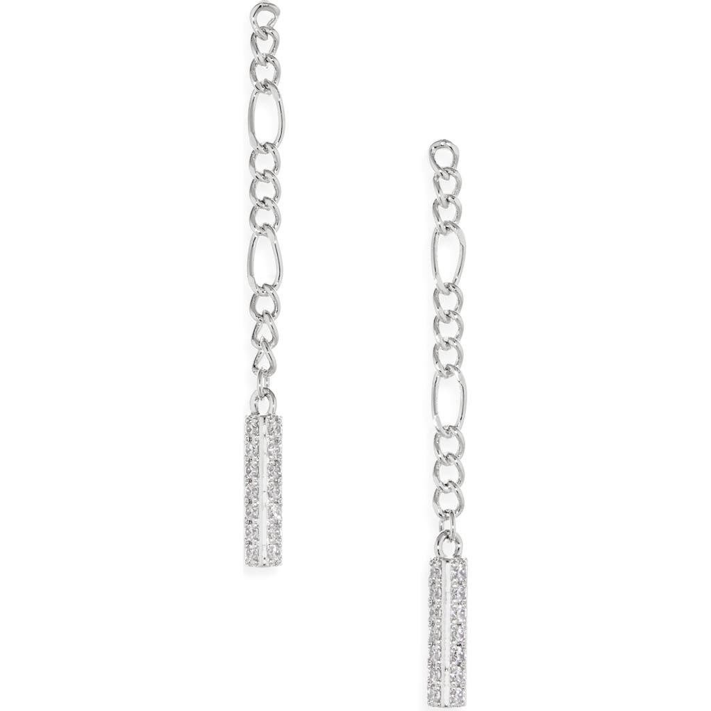 Sterling Forever Audlyn Chain Drop Earrings In Silver