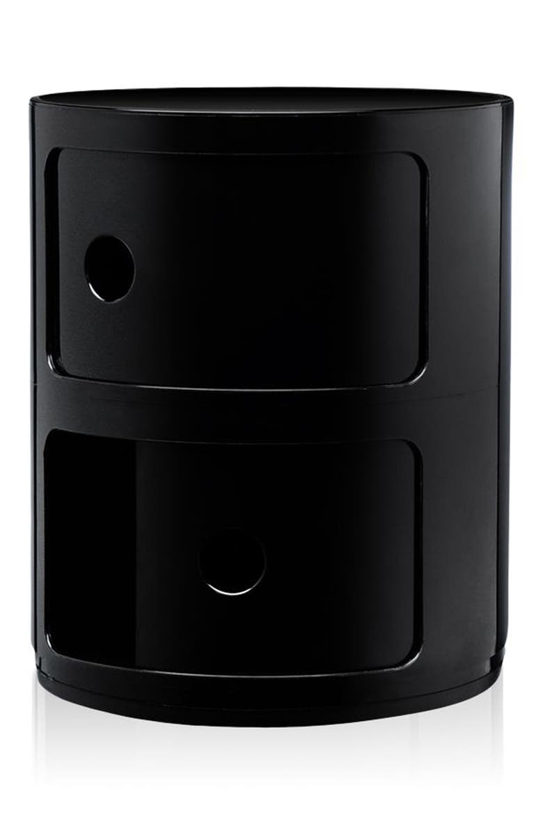 Componibili Smile 2-Level Drawers, Alternate, color, BLACK