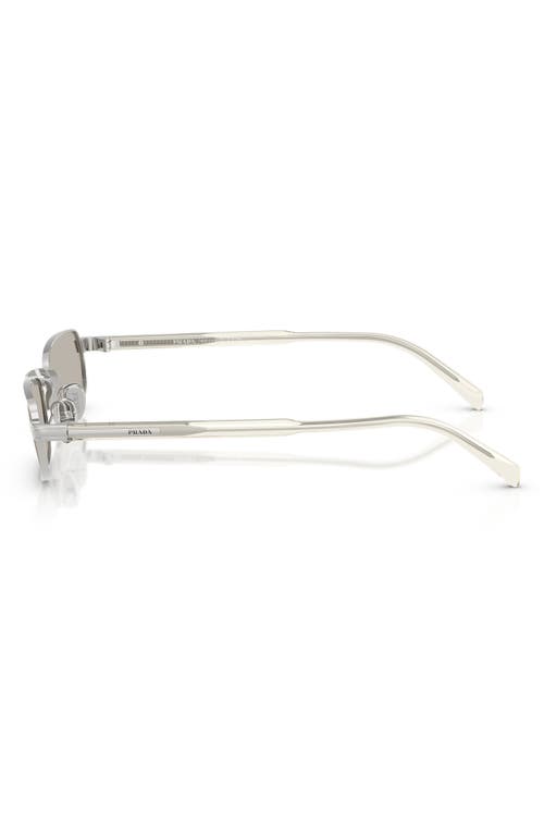 Prada 54mm Rectangular Sunglasses In 1bc30p54 Silver