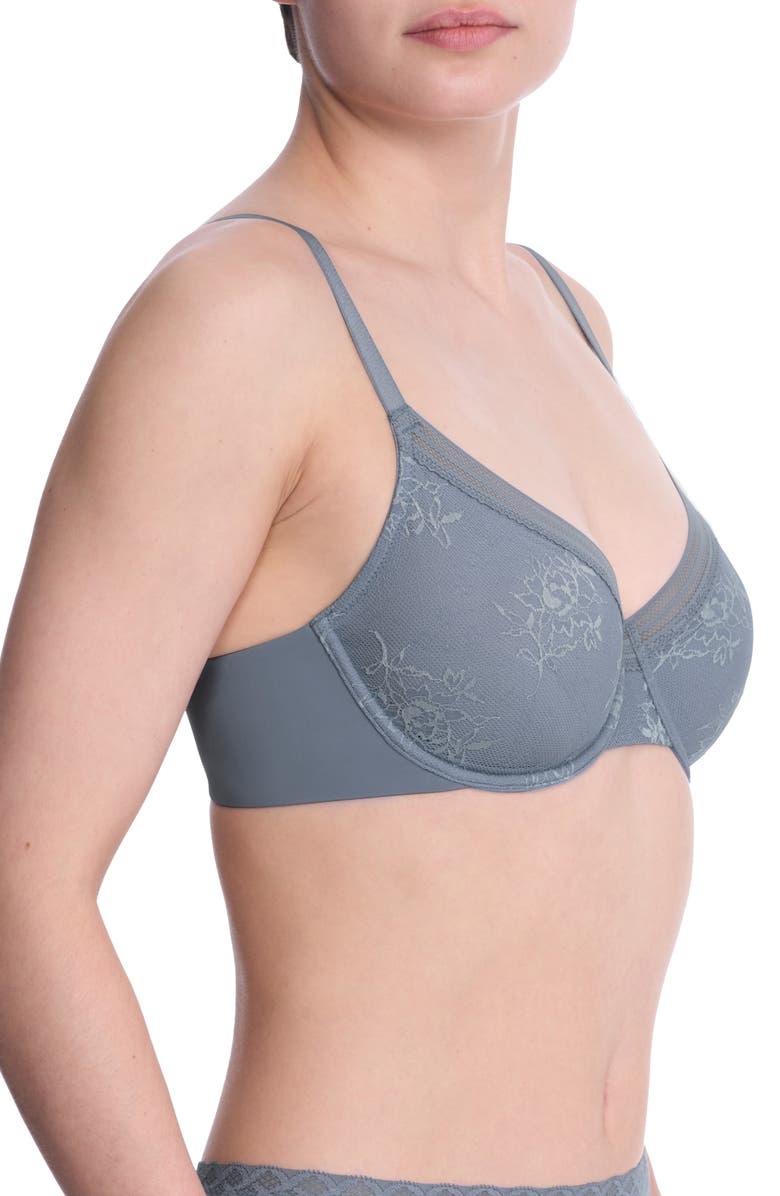 Natori Love Lace Underwire Bra, Alternate, color, Country Blue/ Minty