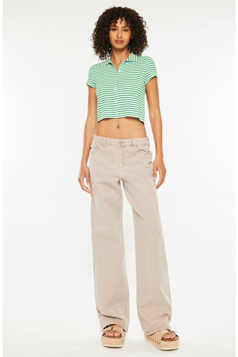 Penny Low Slung Baggy Jeans, Alternate, color, Tan