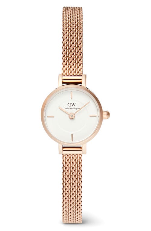 Daniel Wellington Petite Mini Melrose Mesh Watch, 19mm<br> in Rose Gold 