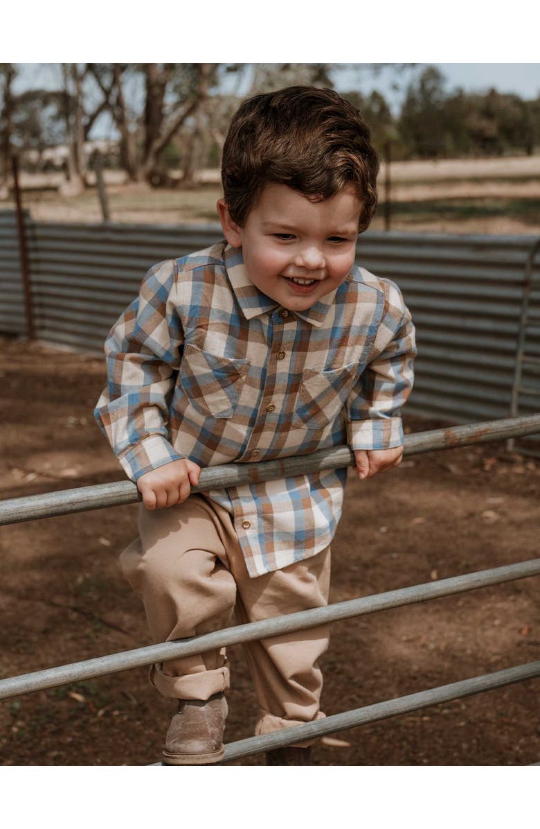 Purebaby Check Shirt, Alternate, color, Farm Check