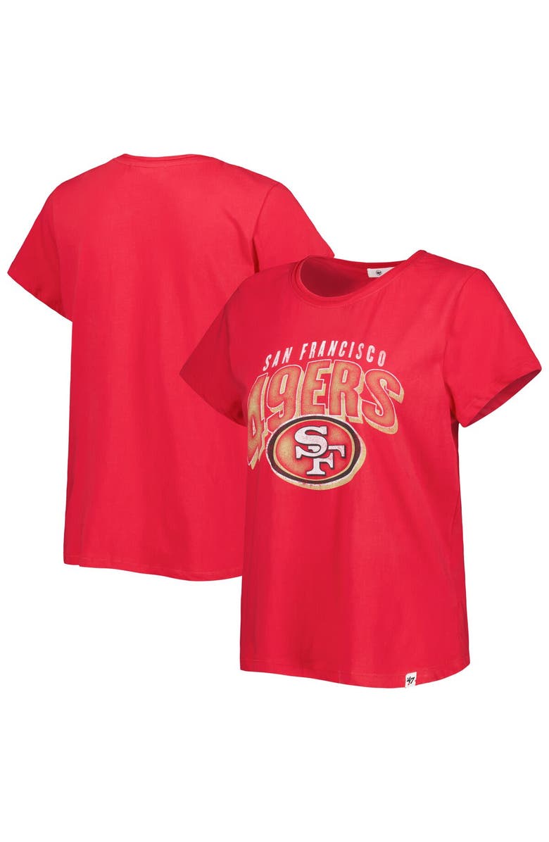 '47 Women's '47 Scarlet San Francisco 49ers Treasure Frankie T-Shirt, Main, color, 