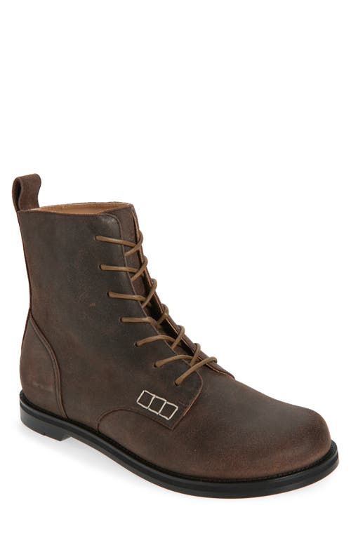 Jw Anderson Leather Lace-up Boots In Brown