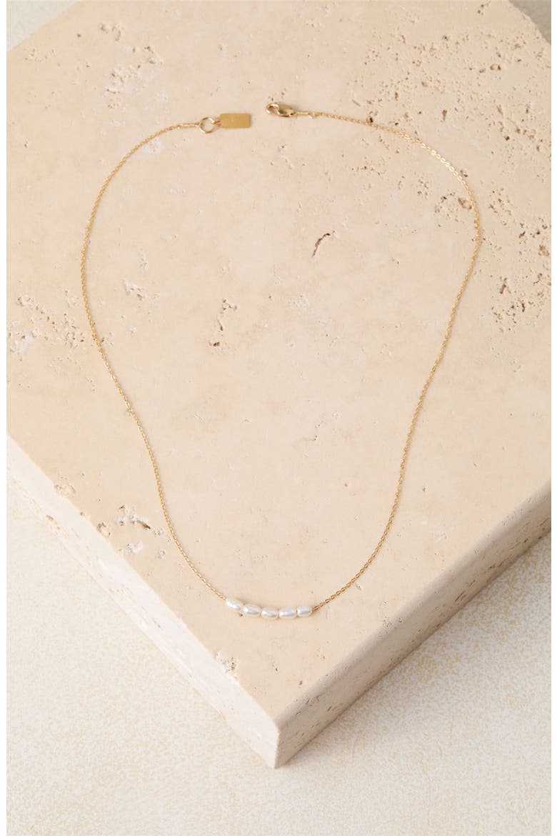 Landon Freshwater Pearl Necklace, Alternate, color, GOLD