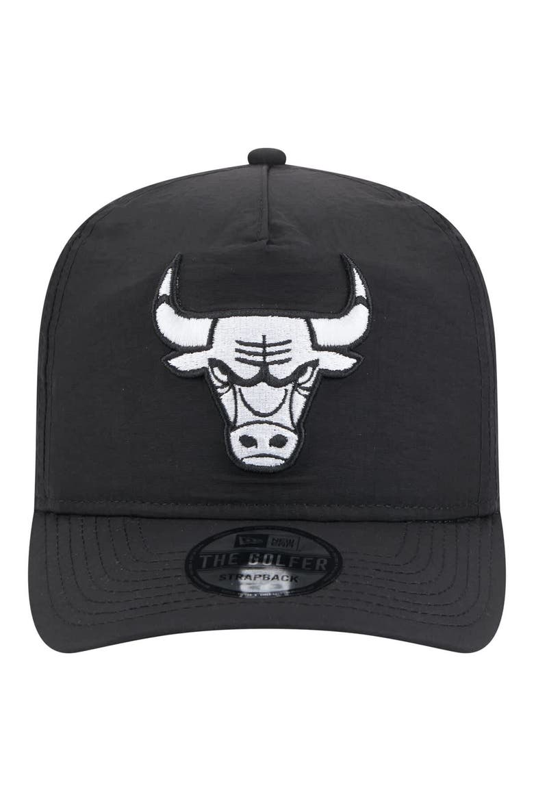 Men's New Era Black Chicago Bulls Injection Everyday Golfer Adjustable Hat, Alternate, color, Black