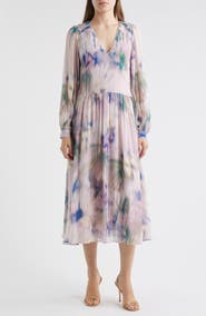 BOSS Ditilla Print Long Sleeve Dress