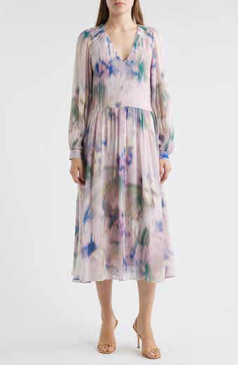 BOSS Ditilla Print Long Sleeve Dress