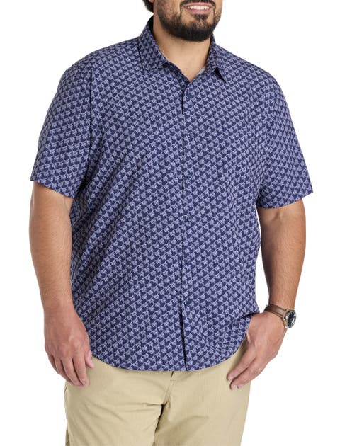 Big & Tall Cost Tropic Geoscape Sport Shirt