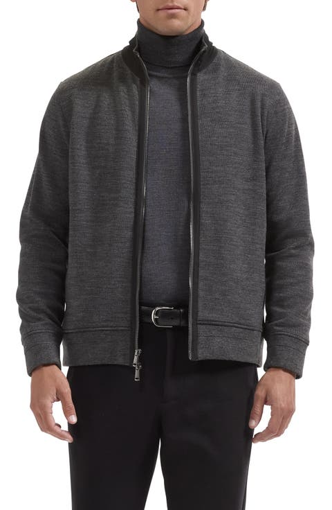 Full Zip Mock Neck Hoodie