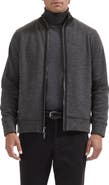 Bugatchi Full Zip Mock Neck Hoodie