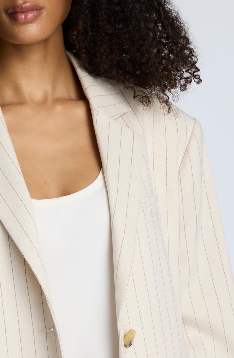 Kenneth Cole Pinstripe Oversize Blazer, Alternate, color, Neutral Combo