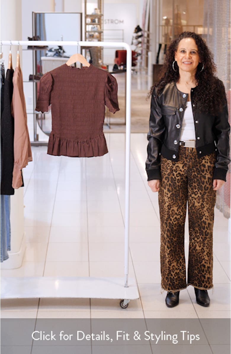 Aggie Smocked Ruffle Hem Top, sales video thumbnail