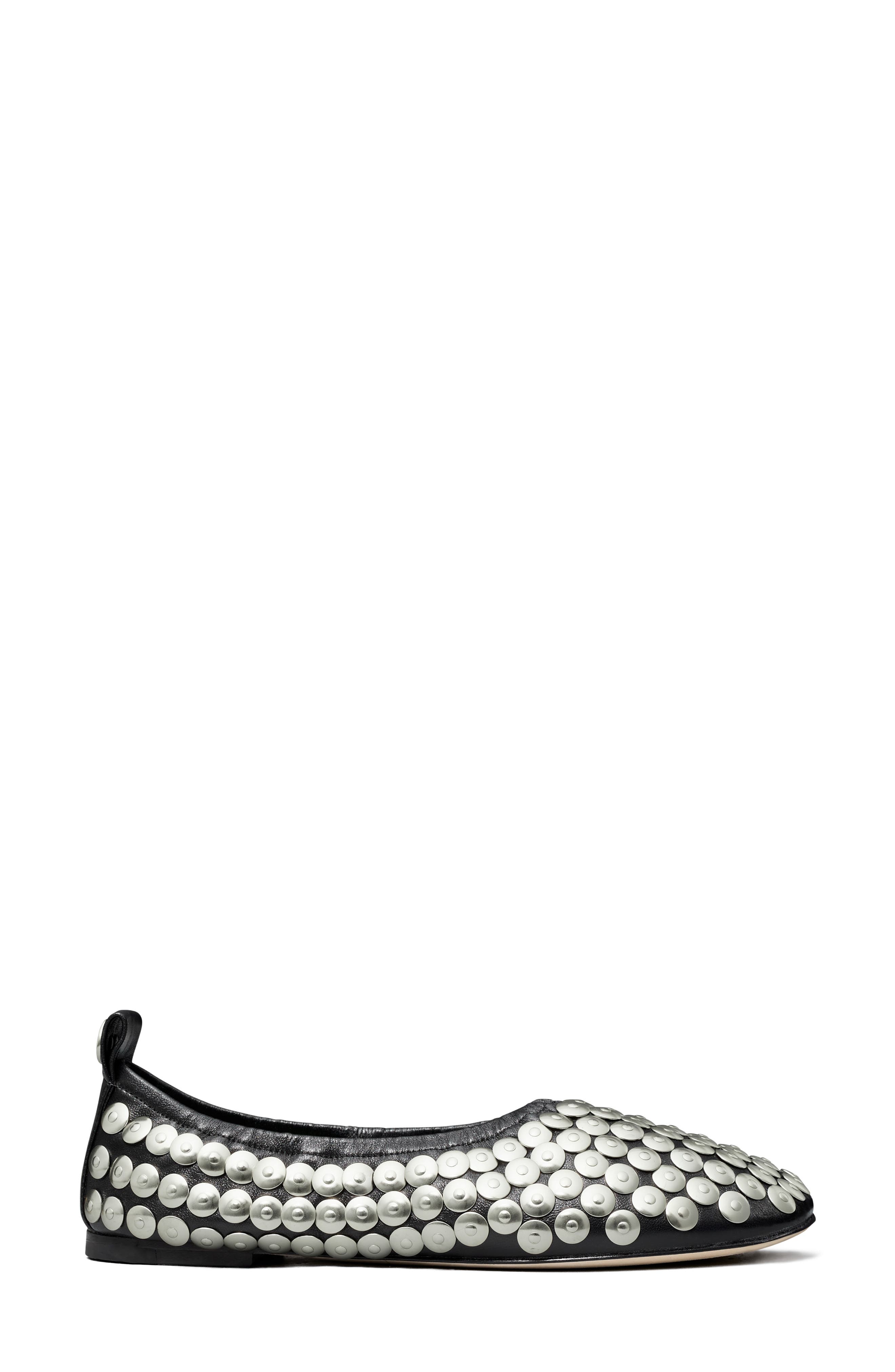 Tory Burch Studded Ballet Flat, Alternate, color, 