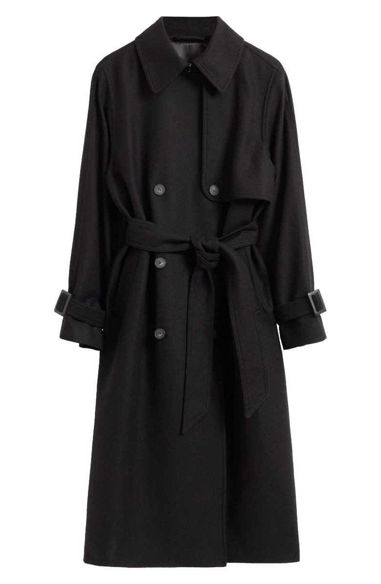 & Other Stories Double Breasted Wool Blend Trench Coat, Alternate, color,