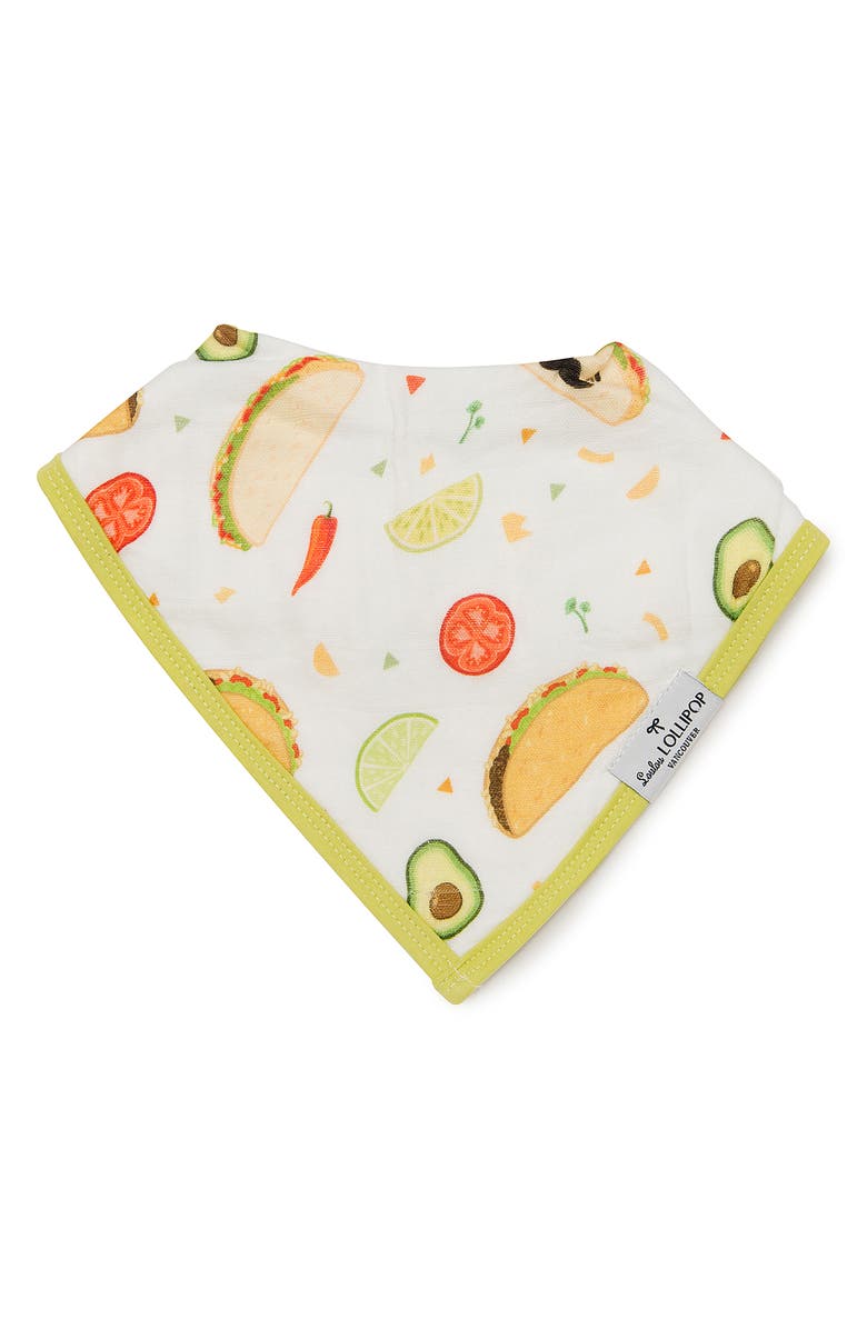 Loulou Lollipop Kawaii Food 2-Pack Bandana Bibs, Alternate, color,