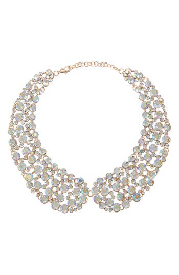 Eye Candy Los Angeles Diana Iridescent Collar Necklace In Blue Multicolor