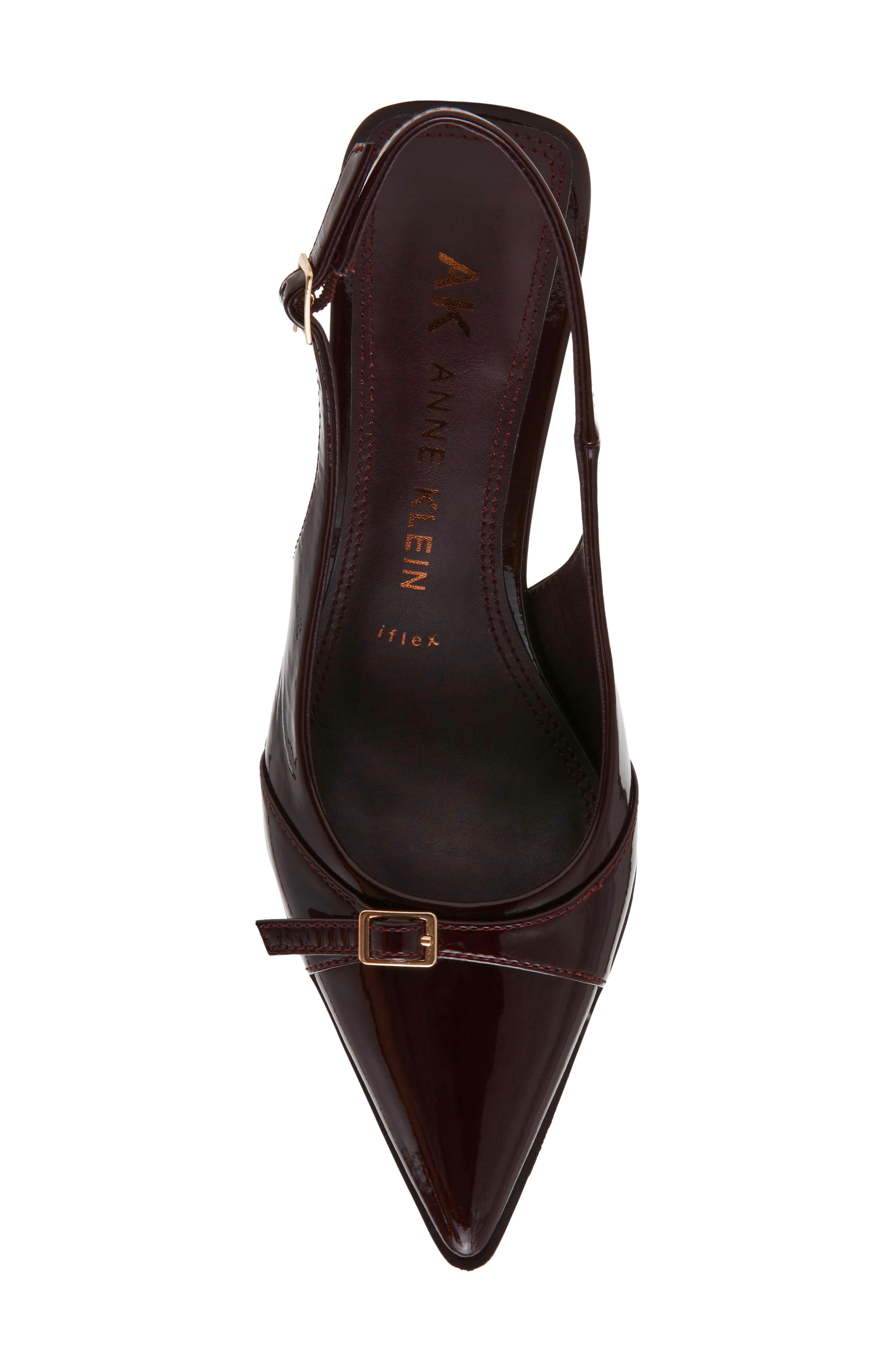 Cobbler Faux Leather Slingback Pump, Alternate, color, DARK PLUM PATENT