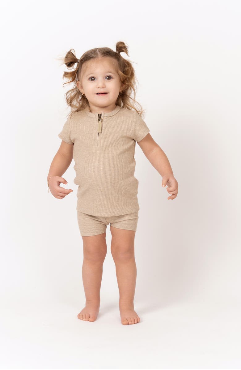 Manière Rib Cotton Knit T-Shirt & Shorts Set, Alternate, color, 