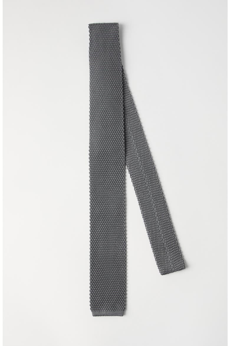 Knit necktie, Alternate, color, Grey