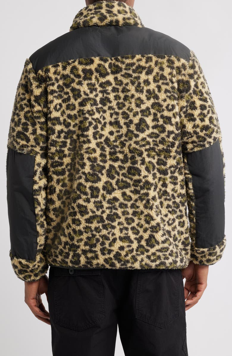 STAN RAY Leopard Print Faux Shearling Jacket, Alternate, color, 