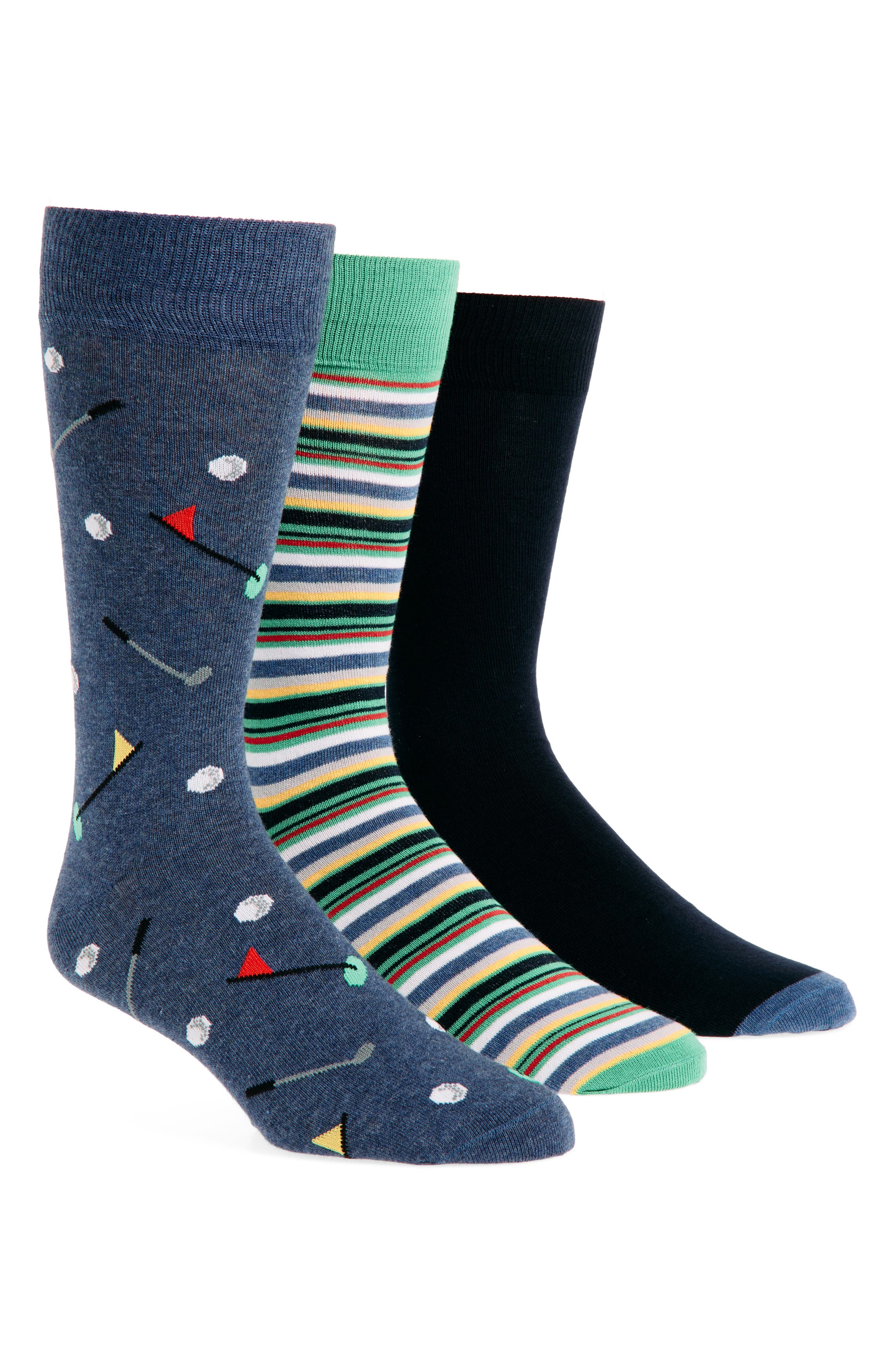 Lorenzo Uomo Assorted 3-Pack Crew Socks